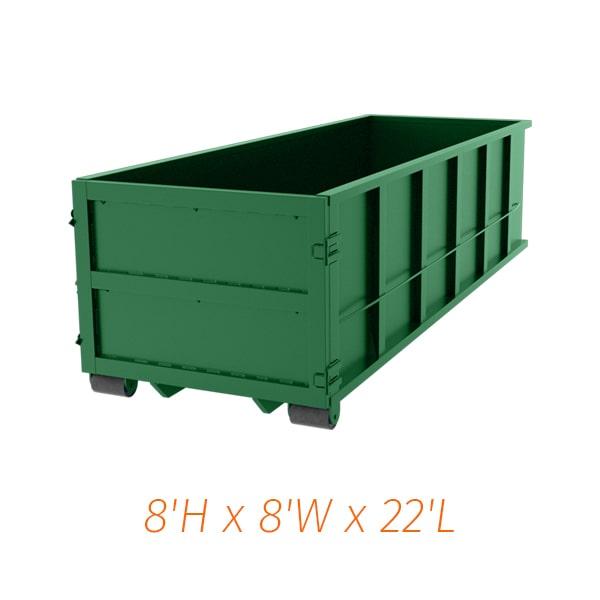 with a forty yard dumpster, you can dispose of various types of waste such as construction debris, furniture, appliances, and yard waste